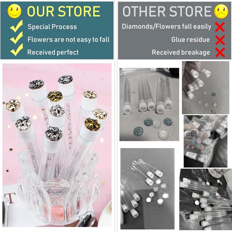 SenRocc 20pcs Mascara Wands Tube Reusable Lash Brush Metal Tube Eyelash Brush Tubes Spoolies Lash Extension Brushes Applicators Makeup Tools (Metal-MlX) - Image 4